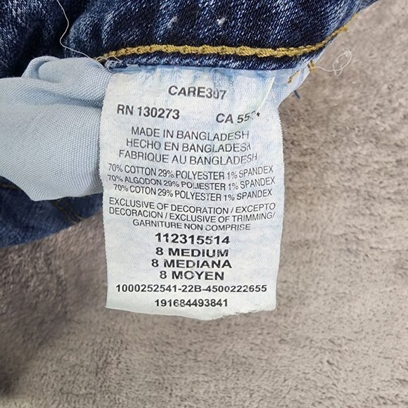 Women's Lee Blue Denim Shorts Medium Wash 7" Inseam Size 8 - Picture 4 of 10